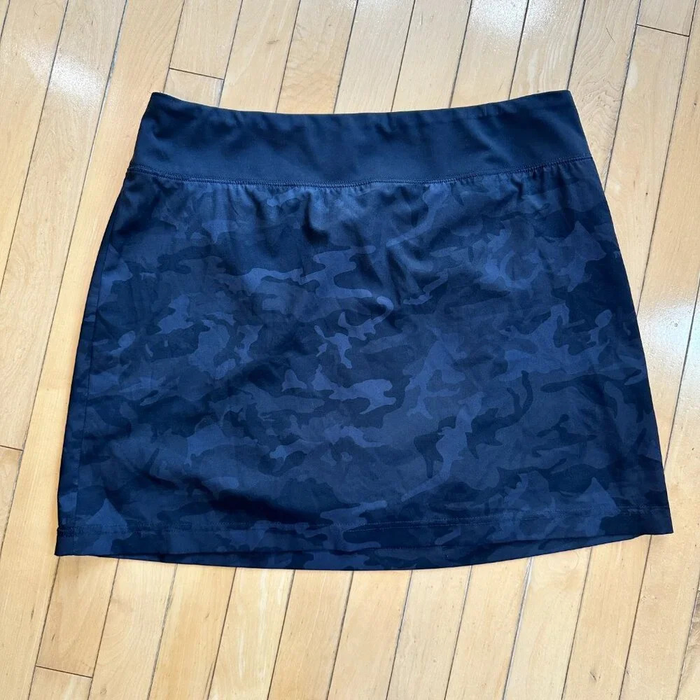MAISON D'AMELIE Black Camo Print Skort Golf Pickleball Skirt - large - Picture 3 of 8